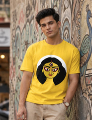 Maa durga | Bong Graphic Tees | Yellow