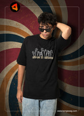 protibad ta adhikar | Bong Oversize Tees | Black