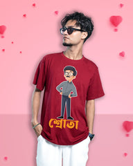 Bokta Srota 1 | Bong couple tees | Maroon
