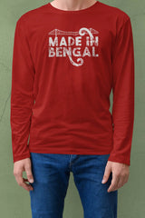 made in bengal | Bong Full sleeve T-shirt | Red