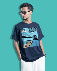 amar shohor | Bong Graphic Tees | Navy
