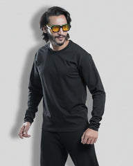Black | Solid Full T-Shirt