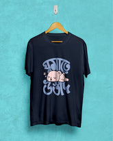 Ghumate ustaad | Bong Graphic Tees | Navy