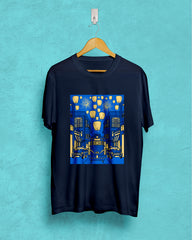 Kolkata Tram | Bong Graphic Tees | blue