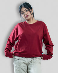 Maroon | Solid Full T-Shirt