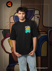 kolkata -city of joy | Bong Oversize Tees | Black