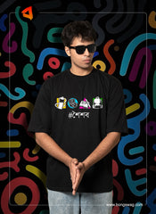 shoishob | Bong Oversize Tees | Black