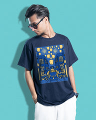 Kolkata Tram | Bong Graphic Tees | blue