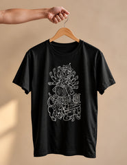 Mahishashur mardini | Bong Graphic Tees | black
