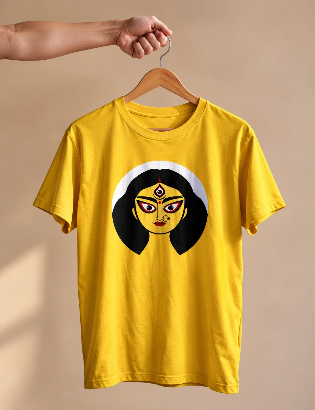 Maa durga | Bong Graphic Tees | Yellow