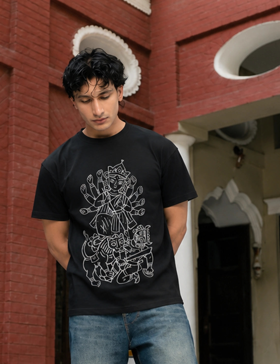 Mahishashur mardini | Bong Graphic Tees | black