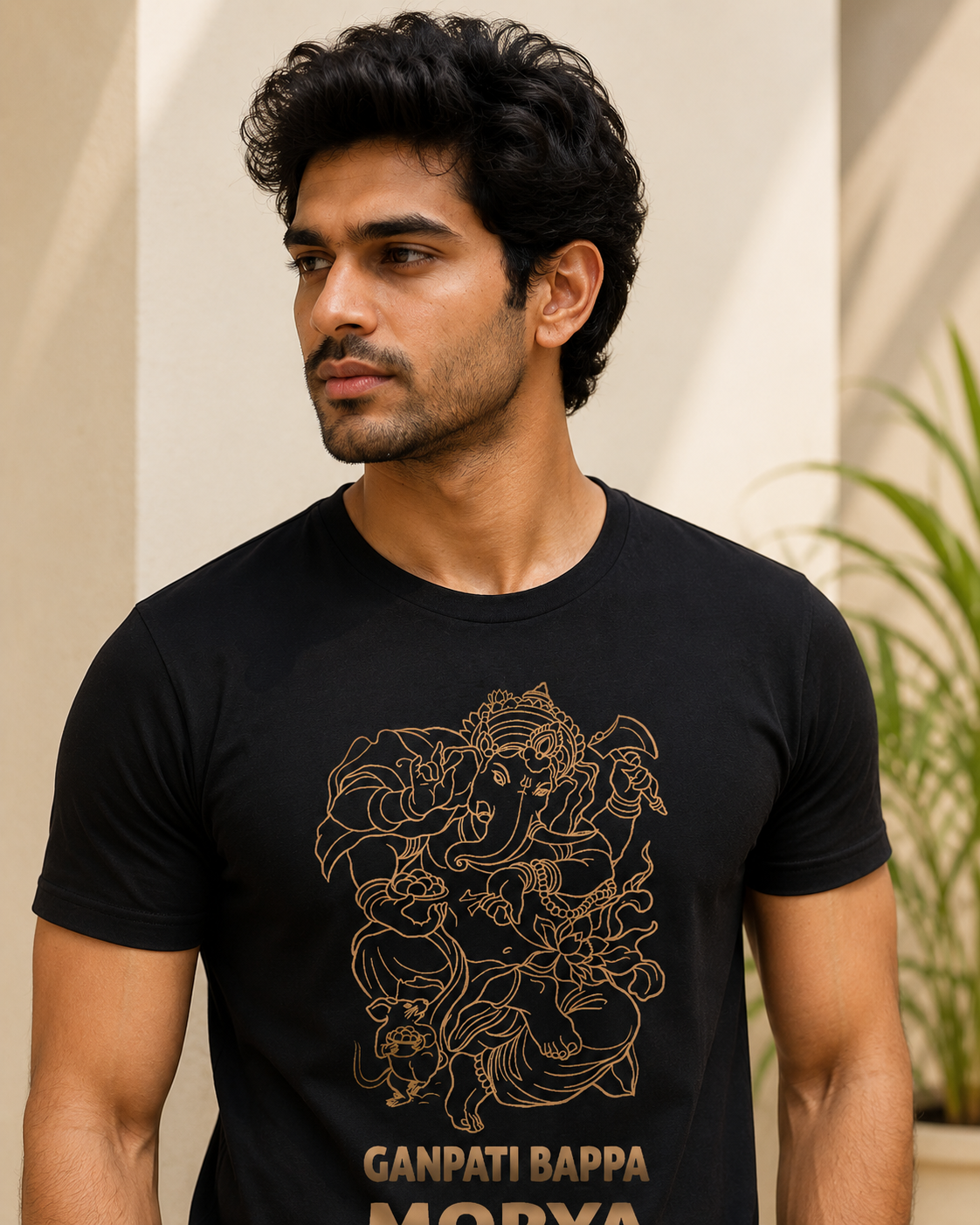 Ganpati Bappa Stylish Printed T-Shirt