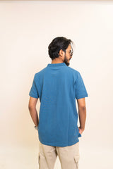 Petrol Blue Pique Polo