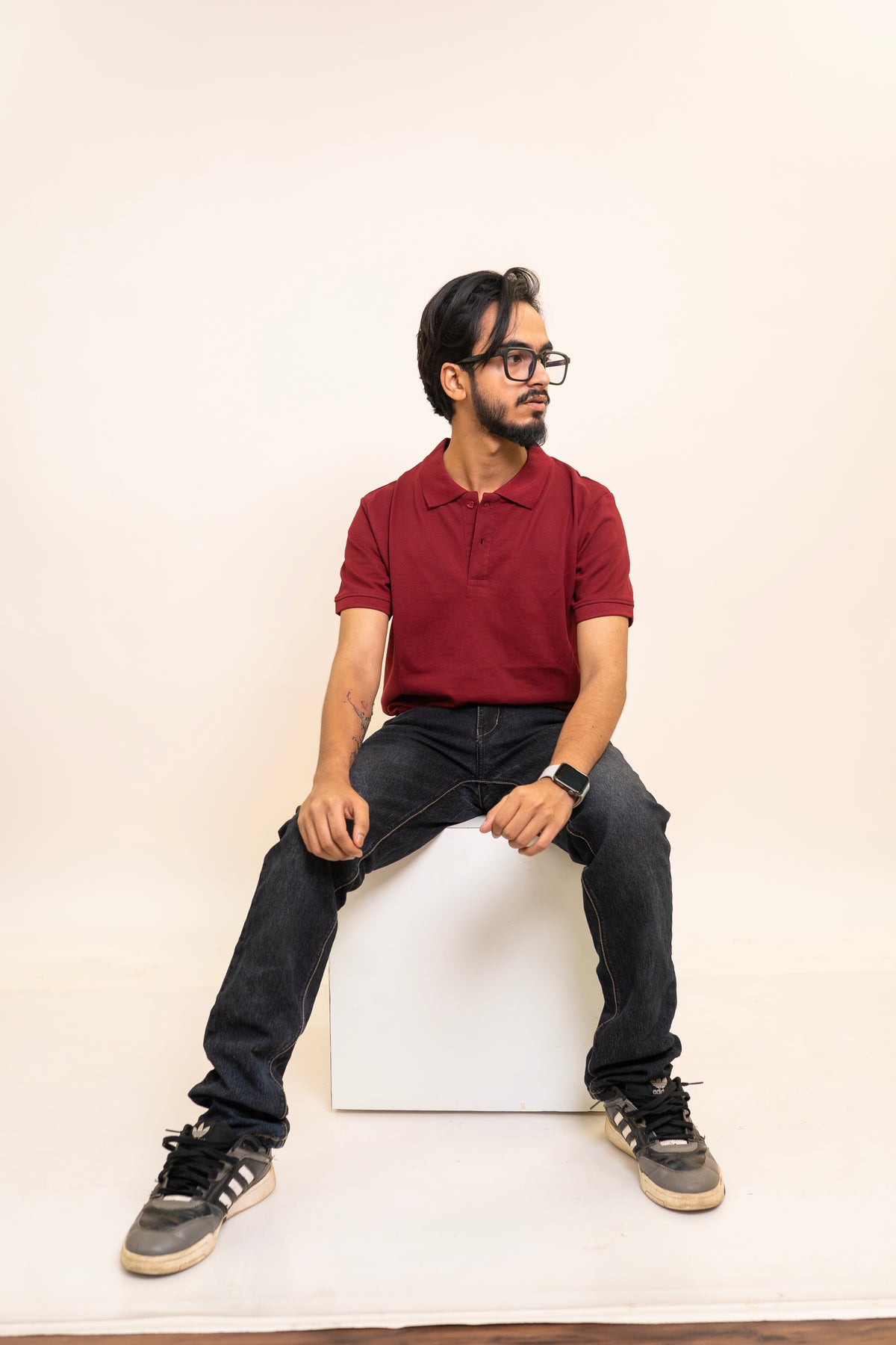 Maroon Pique Polo