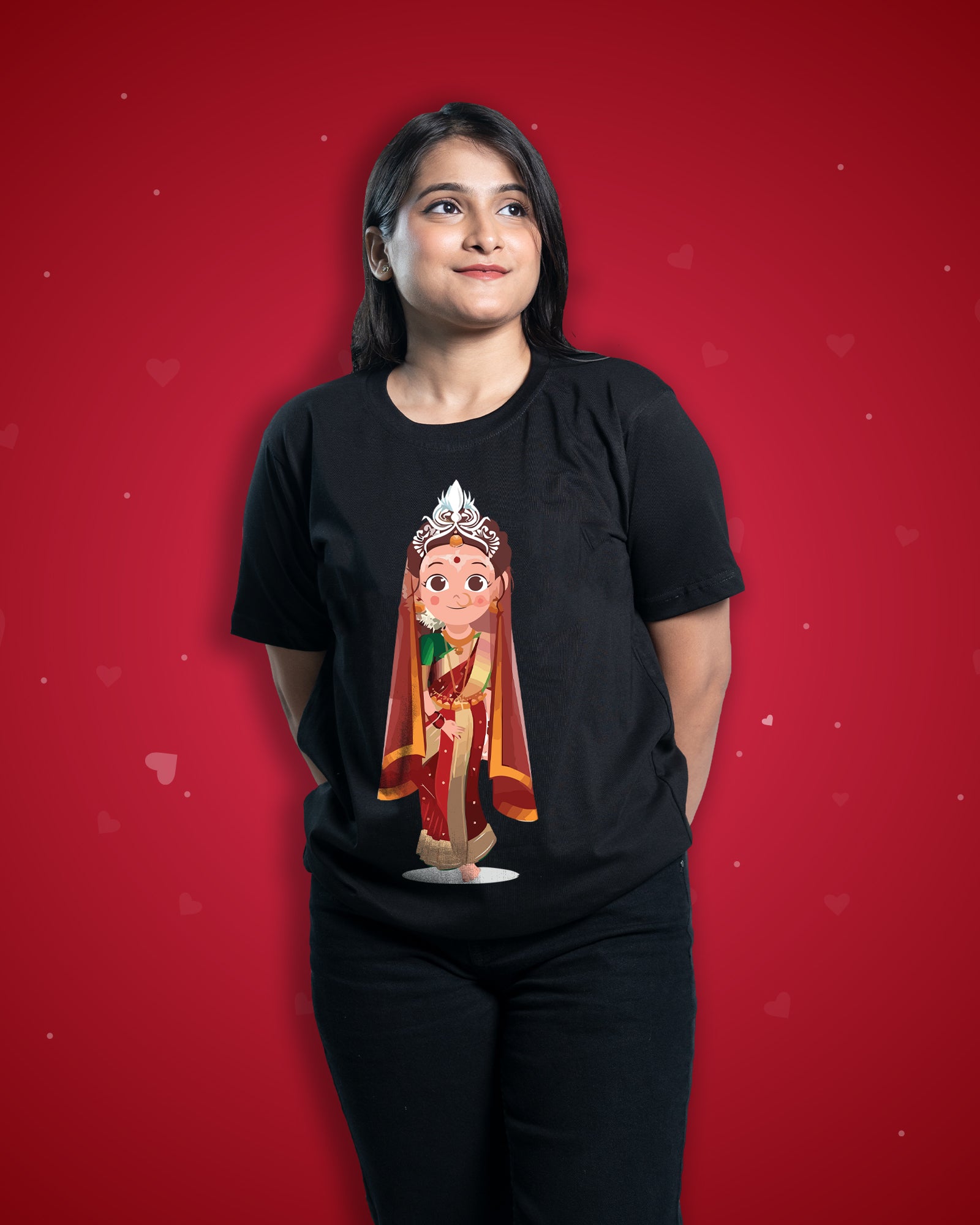 korta ginni Black| bengali graphic couple tshirt