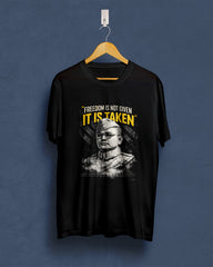 Subhash Chandra Bose | Bong Graphic Tees | Black