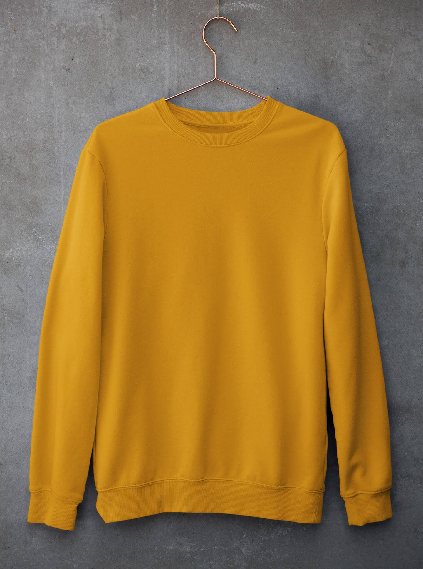 Mustard Yellow Solid Sweatshirt